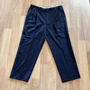 Ravazzolo Italy Wool Tuxedo Stripe Pants 54R Navy Pinstripe Pleated Sartoria
